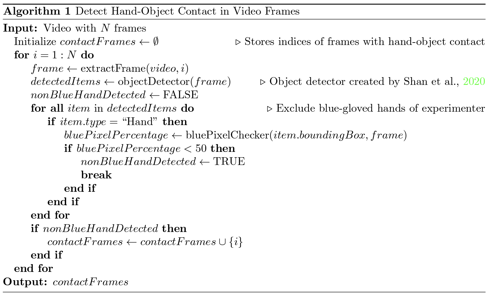 Main algorithm